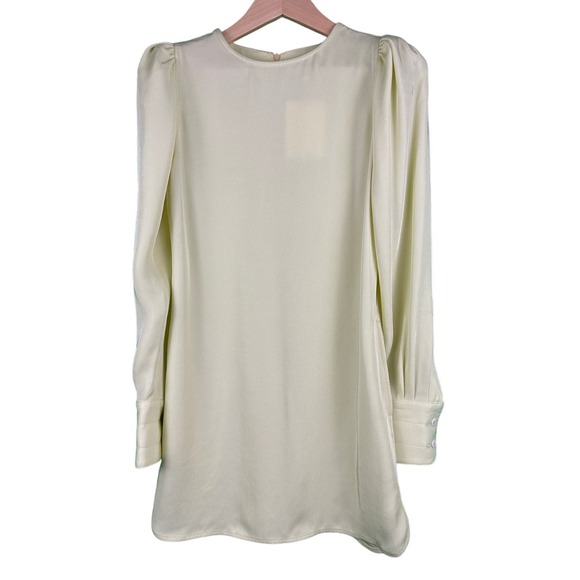 Maria McManus Size 2 Gathered Shoulder Mini Dress Lemon Ice Long Sleeve NWT $990 - Picture 7 of 16